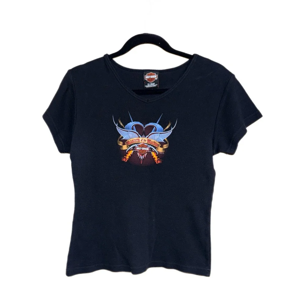 Harley Davidson Masters of the Machine Palm Beach Graphic T-Shirt Black Large - Picture 1 of 4